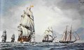 Continental Flotte auf See Kriegsschiff Seeschlacht